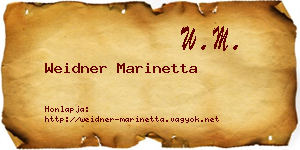 Weidner Marinetta névjegykártya